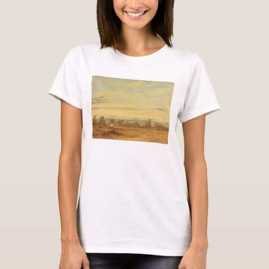 John Constable | Zomer - Avond Landschap (aardolie T-shirt (Voorkant)