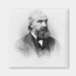 John Couch Adams, gegraveerd door George J. Stodar Magneet