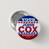 John Cox Campaign Button (Voorkant /achterkant)