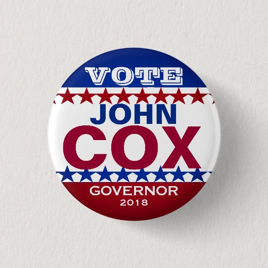 John Cox Campaign Button (Voorkant)