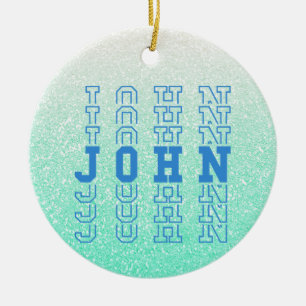 John Custom Boy Naam Keramisch Ornament