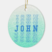 John Custom Boy Naam Keramisch Ornament (Links)