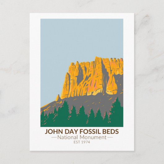 John Day Fossil Beds Nationaal Monument Oregon Briefkaart (Voorkant)