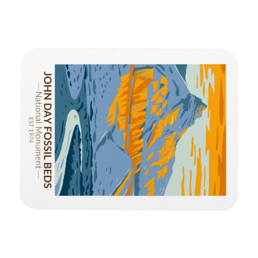 John Day Fossil Beds Nationaal Monument Oregon Magneet (Horizontaal)