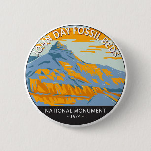 John Day Fossil Beds Nationaal Monument Oregon Ronde Button 5,7 Cm