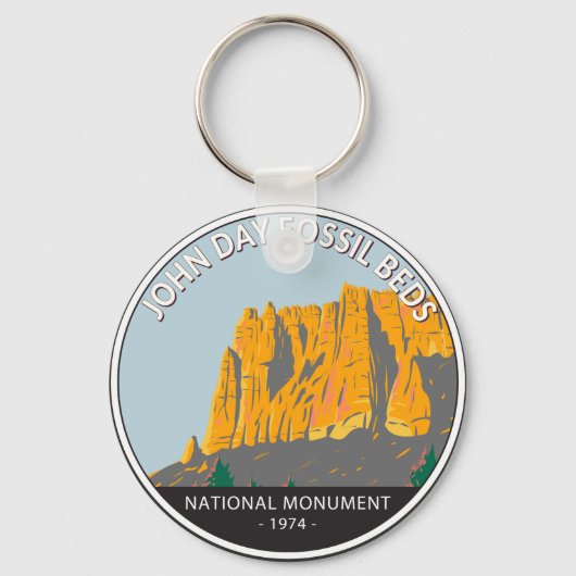 John Day Fossil Beds Nationaal Monument Oregon Sleutelhanger (Voorkant)
