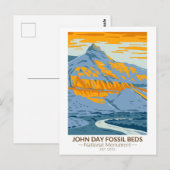 John Day Fossil Beds National Monument Oregon Post Briefkaart (Voorkant / Achterkant)