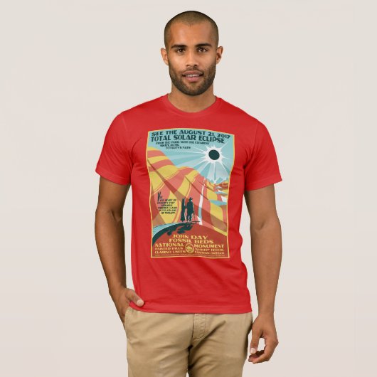 John Day Fossil Beds Solar Eclipse Tshirt (Voorkant volledig)