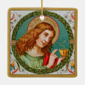 John de Evangelist (JMAS 06) Keramisch Ornament (Achterkant)