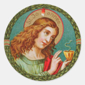 John de Evangelist (JMAS 06) Ronde Sticker (Voorkant)