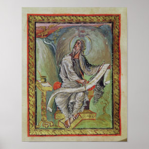 John de Evangelist, van de Ebbo Gospels Poster