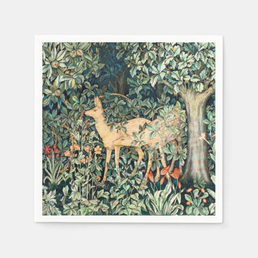 John Dearle "Greenery" - Tree Flower & Deer Servet (Voorkant)