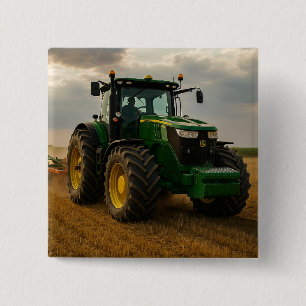 John Deere Vierkante Button 5,1 Cm
