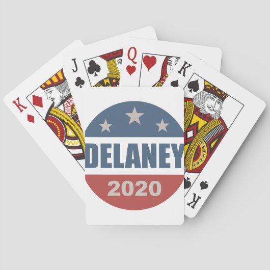 John Delaney 2020 voor President Pokerkaarten (Achterkant)