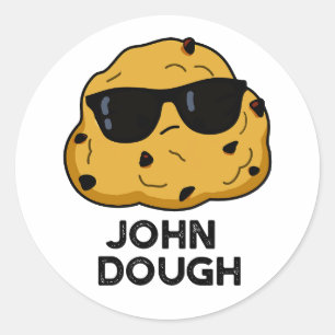 John Dough Grappige bakwoordspeling Ronde Sticker