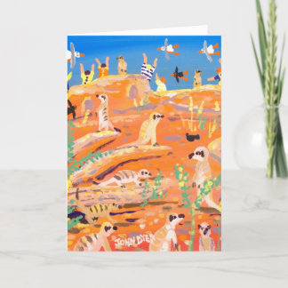 John Dyer Art Card Meerkats Feestdagen Kaart