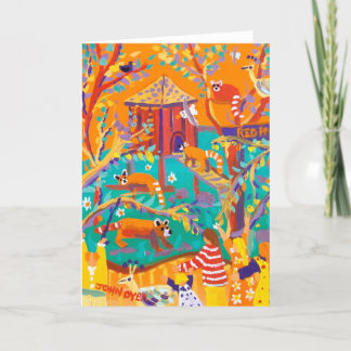John Dyer Art Card Red Pandas Feestdagen Kaart