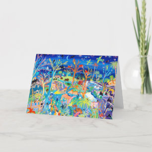 John Dyer Art Card Zoo at night Feestdagen Kaart