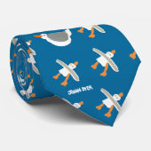 John Dyer Art Seagull Stropdas Cornish Zee Blue (Opgerold)