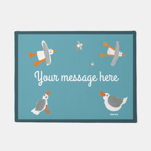 John Dyer Cornish seagull doormat Deurmat (Voorkant)