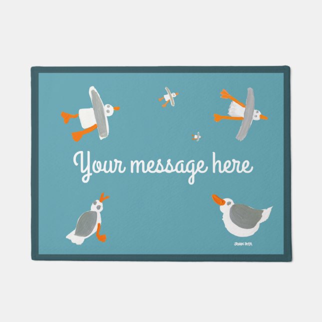John Dyer Cornish seagull doormat Deurmat (Voorkant)