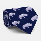 John Dyer dark blue rhino stropdas (Opgerold)