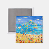 John Dyer koelkast magneet van St Michael's Mount (Voorkant / Achterkant)