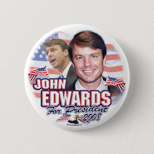 John Edwards voor President 2008 Button