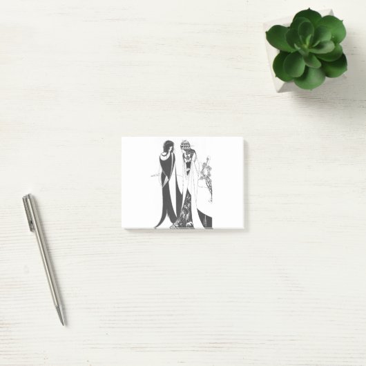 John en Salome, van Aubrey Beardsley.. HD Post-it® Notes (Kantoor)