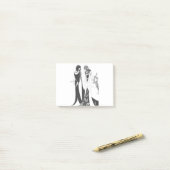 John en Salome, van Aubrey Beardsley.. HD Post-it® Notes (Op bureau)
