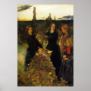 John Everett Millais Autumn Leaves Poster
