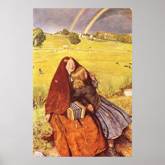 John Everett Millais Blind Girl Poster (Voorkant)