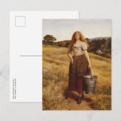 John Everett Millais - Boerendochter Briefkaart (Voorkant / Achterkant)