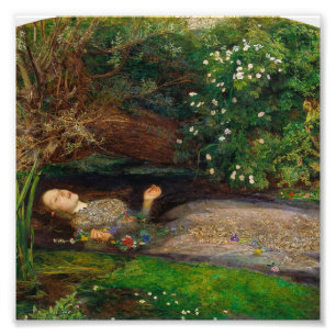 John Everett Millais - Ophelia Foto Afdruk