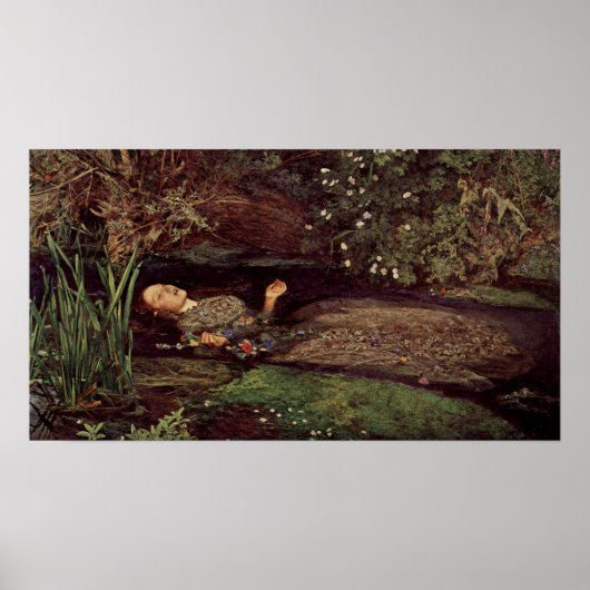John Everett Millais Ophelia Poster (Voorkant)