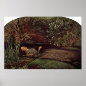 John Everett Millais - Ophelia Poster (Voorkant)
