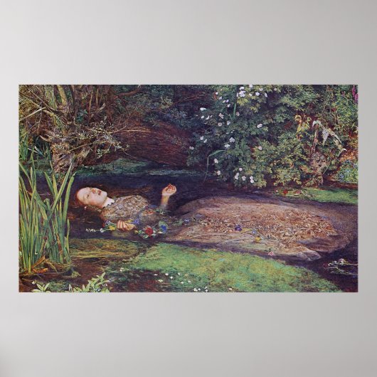 John Everett Millais Ophelia Poster (Voorkant)
