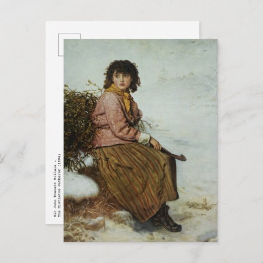 John Everett Millais - Ramasseur de gui Carte post (Devant / Derrière)