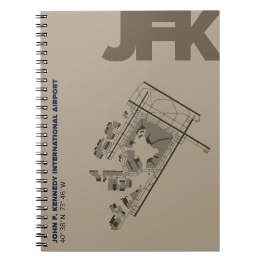 John F. Kennedy Airport (JFK) Diagram-notebook Notitieboek (Voorkant)