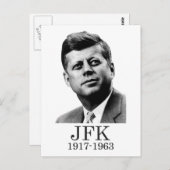 John F. Kennedy Briefkaart (Voorkant / Achterkant)