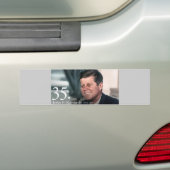 John F Kennedy Bumpersticker (Op auto)