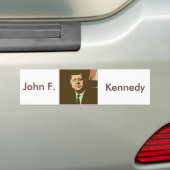 John F Kennedy Bumpersticker (Op auto)