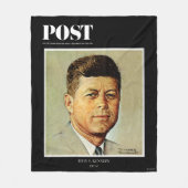 John F. Kennedy in MEMORIAM Fleece Deken (Voorkant)