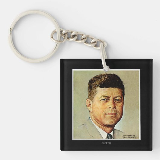 John F. Kennedy in MEMORIAM Sleutelhanger (Voorkant)