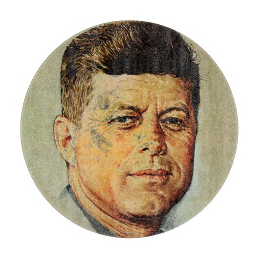 John F. Kennedy in MEMORIAM Snijplank (Voorkant)