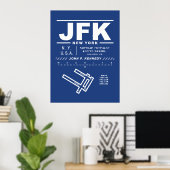 John F. Kennedy International Airport JFK Poster (Bureau à domicile)