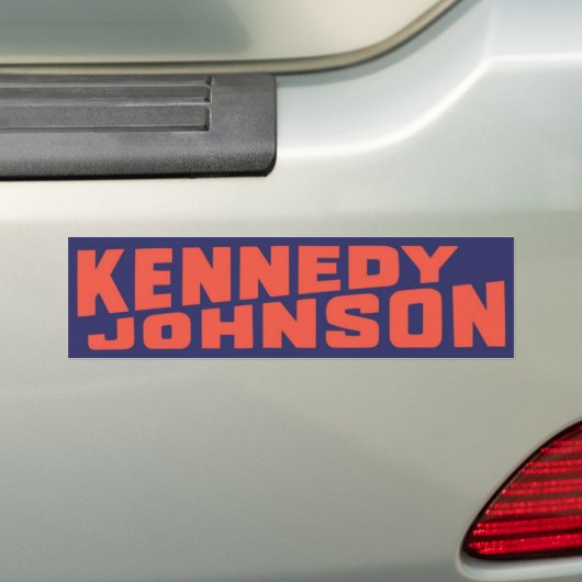 John F. Kennedy Johnson Bumpersticker (Op auto)