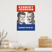John F. Kennedy & Lyndon B Johnson Campaign 1960 Poster (Keuken)