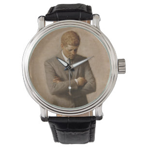 John F Kennedy Officieel portret Horloge