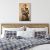 John F. Kennedy Portrait Canvas Afdruk (Insitu (Slaapkamer))